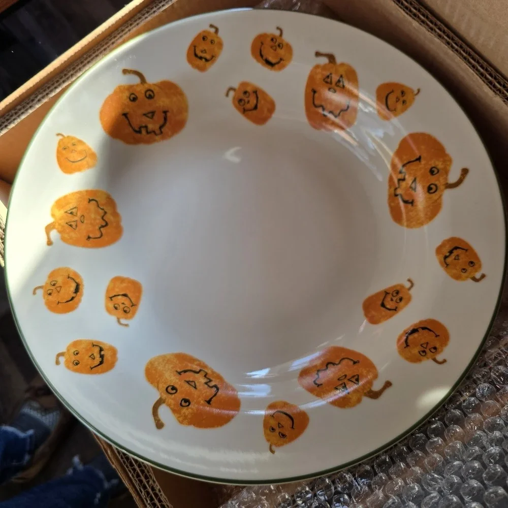 Pumpkins Halloween Treats Bowl Longaberger 30963 Pumpkins Autumn Fall